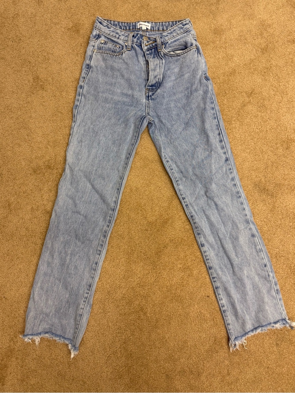 superdown Light Blue High-Rise Straight Ankle Jeans